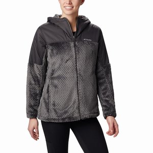 Columbia Fire Side™ Sherpa Hooded Full Zip Dam MörkGrå (XQZRI6251)